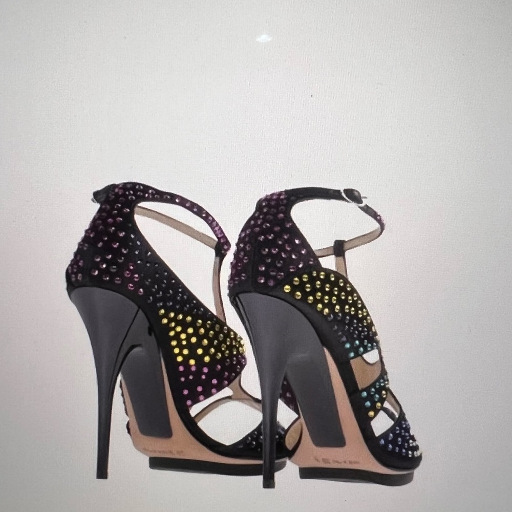 Never worn Giuseppe Zanotti Multi Black, Blue, Yellow, Pink Sandals - Picture 8 of 9